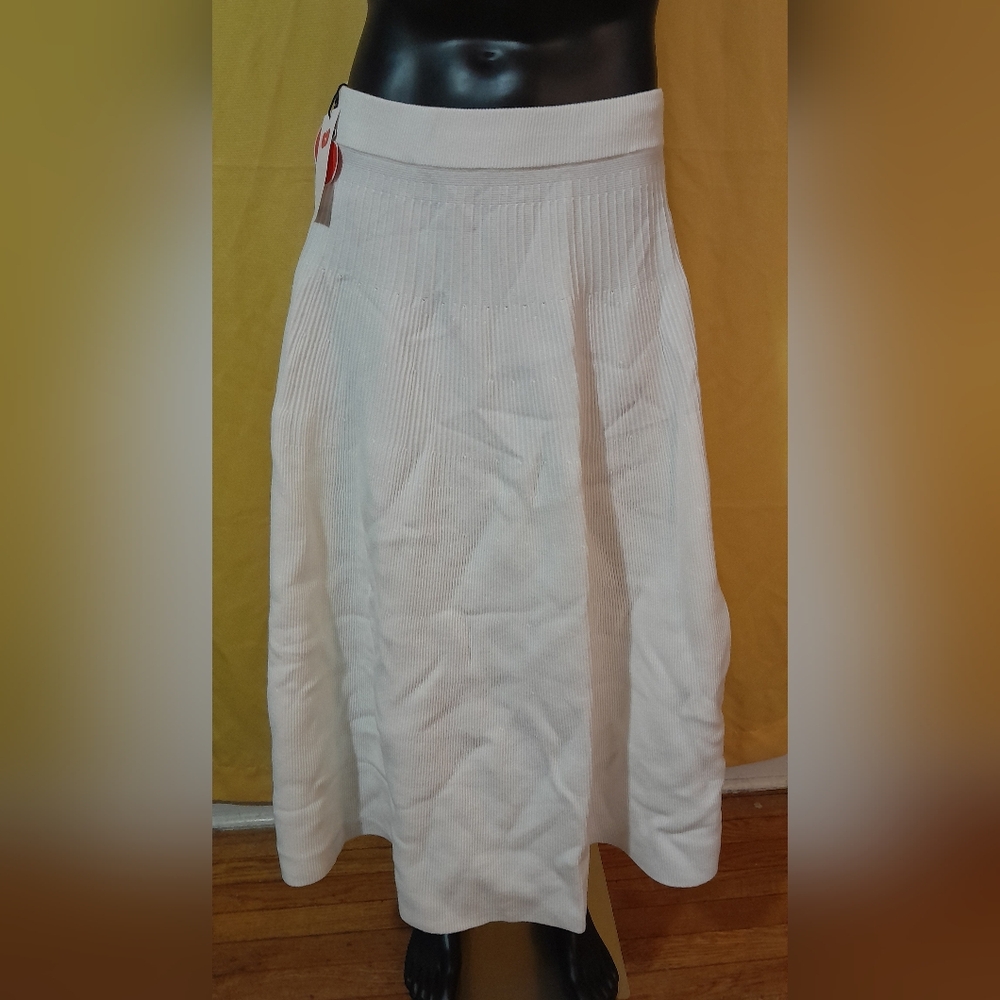 White Ribbed Pants
